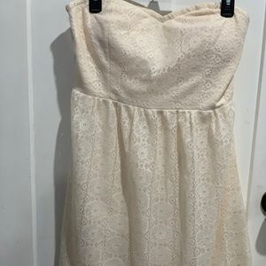 Strapless lace dress!